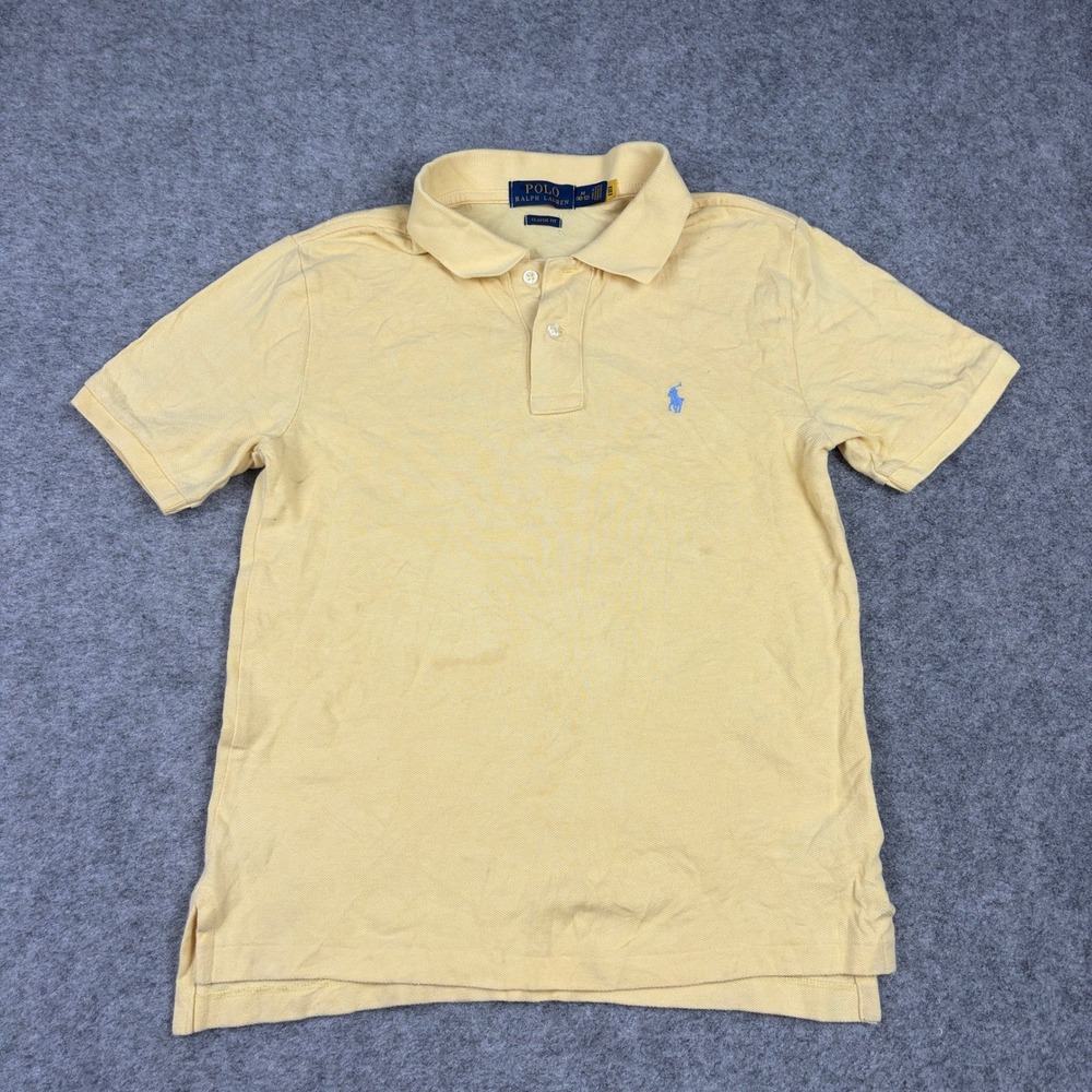 Polo Ralph Lauren Polo Shirt Boys M 10-12 Yellow Short‎ Sleeve Classic Old Money
